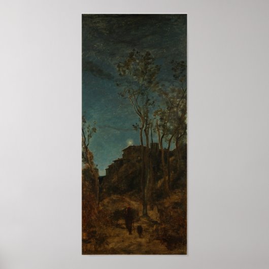 Corot - De vier tijden van de dag (Nacht) Poster (Voorkant)