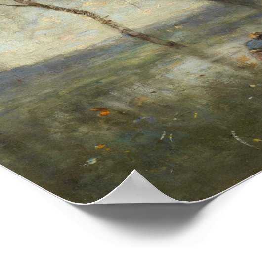 Corot - De Vijver 1868 Poster (Hoek)