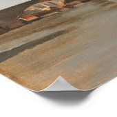 Corot - eiland, brug van San Bartolomeo Rome 1825 Poster (Hoek)