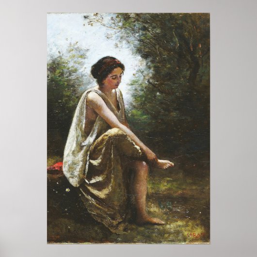 Corot - Gewonde Eurydice Poster (Voorkant)