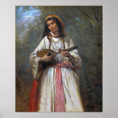 Corot - Gypsy With Mandolin Poster (Voorkant)