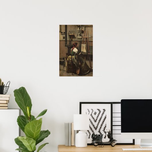 Corot - Het Atelier van de Kunstenaar Poster (Thuiskantoor)
