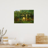 Corot - Het Boerderij van de Aanraking in Honfleur Poster (Keuken)