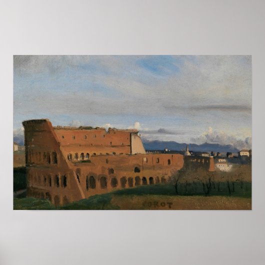 Corot - Het Colosseum Poster (Voorkant)