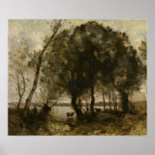 Corot - Het meer Poster (Voorkant)