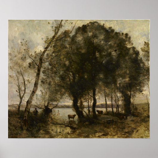 Corot - Het meer Poster (Voorkant)