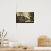 Corot - Het meer van Ville-d'Avray Poster (Keuken)