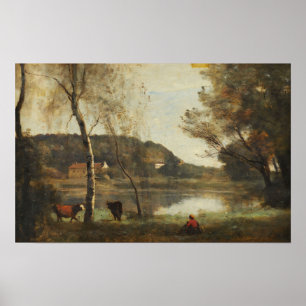 Corot - Het meer van Ville-d'Avray Poster