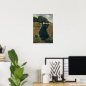 Corot - Het Nieuwsgierige Meisje Poster (Thuiskantoor)