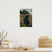 Corot - Het Nieuwsgierige Meisje Poster (Keuken)
