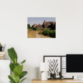 Corot - Huizen bij Orleans Poster (Thuiskantoor)