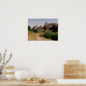 Corot - Huizen in de buurt van Orleans Poster (Keuken)