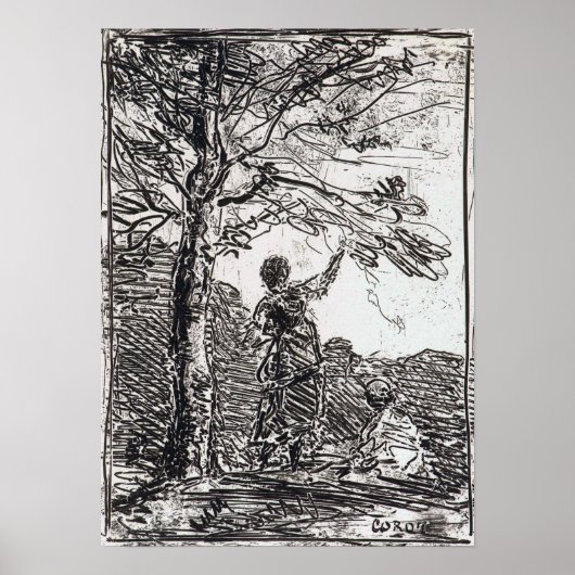 Corot - jong meisje en dood poster (Voorkant)