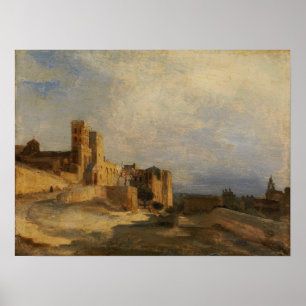 Corot - Kasteel van de Paus Poster