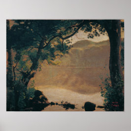 Corot - Lake Nemisee Poster
