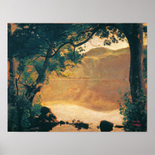 Corot - Lake Nemisee Poster