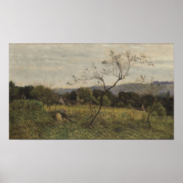 Corot - Landschap met Boerenvrouw 1861 Poster