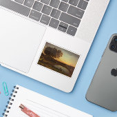 Corot - Landschap met meer en bootman Sticker (Laptop met iPhone)