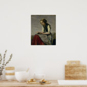 Corot - Lezend meisje Poster (Keuken)