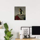 Corot - Lezend meisje Poster (Thuiskantoor)