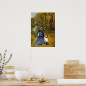 Corot - Madame Stumpf en haar dochter Poster (Keuken)