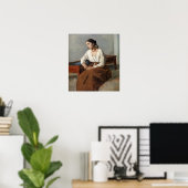 Corot - Melancholie, Italiaanse vrouw Poster (Thuiskantoor)