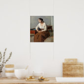 Corot - Melancholie, Italiaanse vrouw Poster (Keuken)