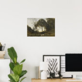 Corot - Nimfen en Faunen Poster (Thuiskantoor)