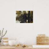Corot - Noisy-le-Grand Baroque aan het water Poster (Keuken)