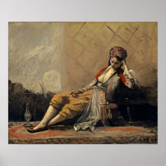 Corot - Odalisque 1871 Poster (Voorkant)