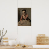 Corot - Pensive Young Woman Poster (Keuken)