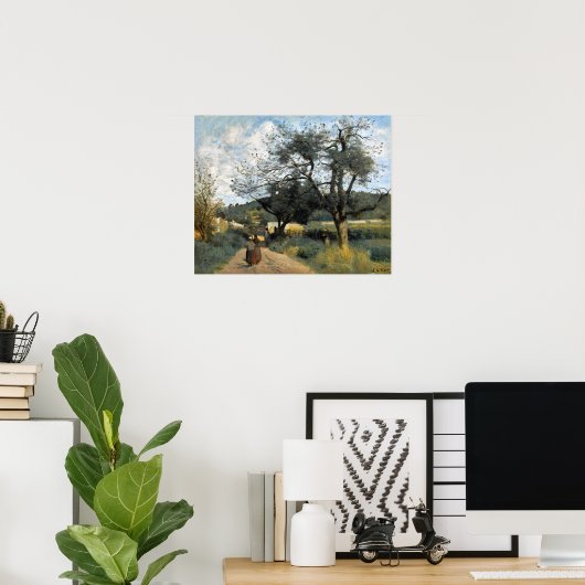 Corot - route door de gebieden poster (Thuiskantoor)