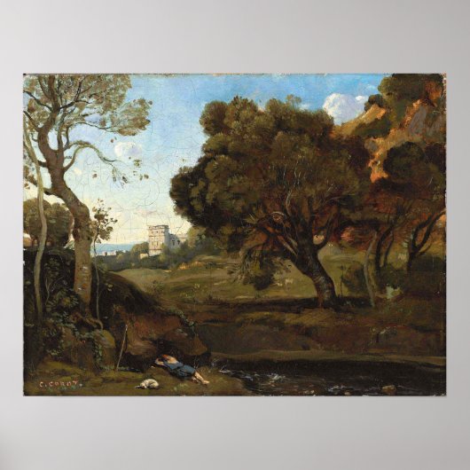 Corot - Shepherd's Rest Poster (Voorkant)