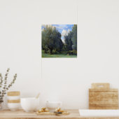 Corot - Vissen onder de wilgen Poster (Keuken)