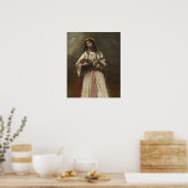 Corot - zigeuner met mandolin poster (Keuken)