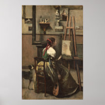 Corot's Studio - Jean-Baptiste - Corot Fine Art