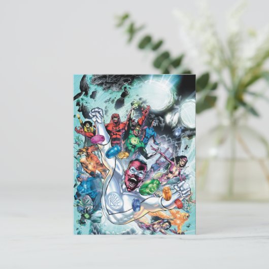 Corp-groep met ringen briefkaart (Staand voorkant)