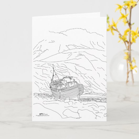 Corpach Shipwreck Scotland Kaart (Gele Bloem)