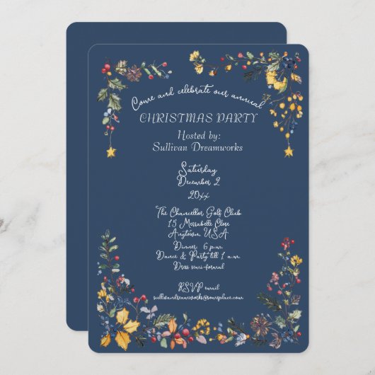 Corporate Annual Christmas Party  Kaart (Voorkant / Achterkant)