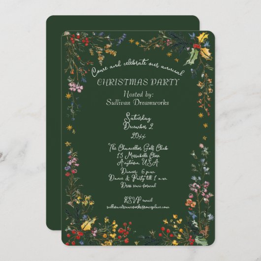 Corporate Annual Christmas Party  Kaart (Voorkant / Achterkant)