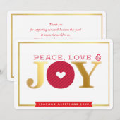 CORPORATE BEDANKT CHRISTMAS vredesliefde en vreugd Kaart (Voorkant / Achterkant)