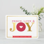 CORPORATE BEDANKT CHRISTMAS vredesliefde en vreugd Kaart (Staand voorkant)