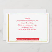 CORPORATE BEDANKT CHRISTMAS vredesliefde en vreugd Kaart (Achterkant)