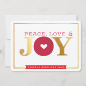 CORPORATE BEDANKT CHRISTMAS vredesliefde en vreugd Kaart (Voorkant)