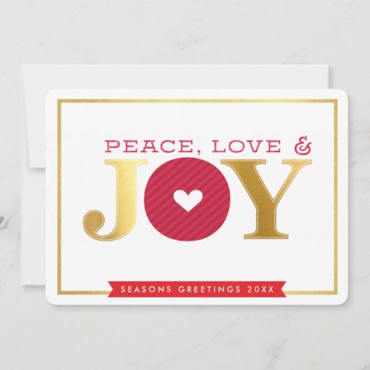 CORPORATE BEDANKT CHRISTMAS vredesliefde en vreugd Kaart (Voorkant)