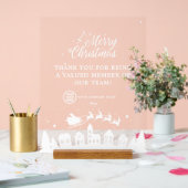 Corporate Bedankt Team Kerstdecoratie Acryl Bord (Huwelijk)