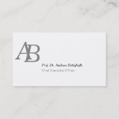 Corporate Black en White Visitekaartje (Achterkant)
