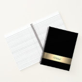 Corporate Black Gold Metal Monogram Notitieboek (Binnen)