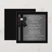 Corporate Black Stropdas Event Formele Sjabloon Kaart (Voorkant / Achterkant)