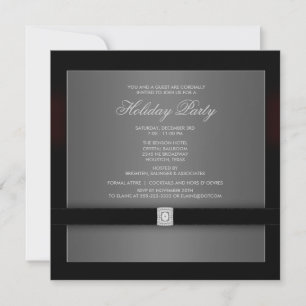 Corporate Black Stropdas Party Invitation Sjabloon Kaart